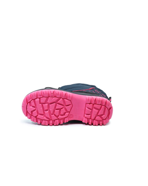 Black and pink boot sole on a white background